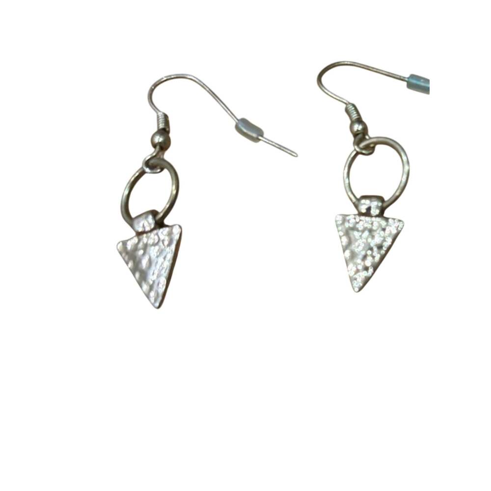 Silver gold Triangle Crystal Drop Earrings - Women Jewelry